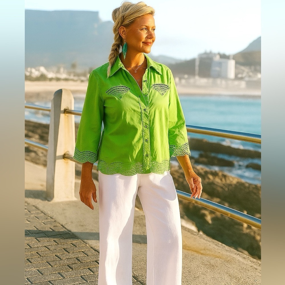 100% 💚cotton spring cardigan/jacket M pit 20.5”